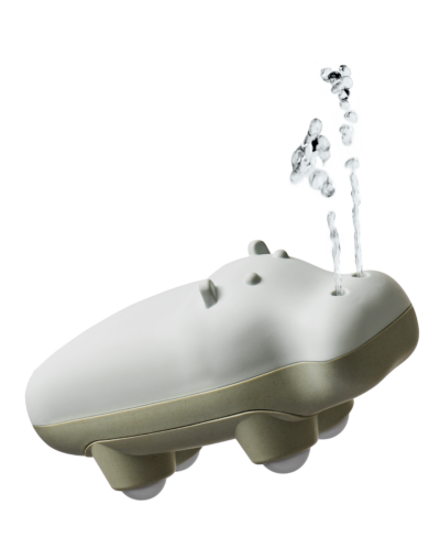 Oppi-Kaba-Lhippopotame-Jouet-de-Bain-bille-de-massage-sous-les-pied-vue-de-haut
