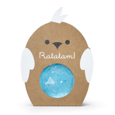 balle-rebondissante-oiseaux-bleu-boite
