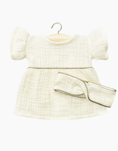 minikane-vetements-poupees-gordis-34-37cm-robe-daisy-coton-double-gaze-et-son-headband-ecru-passepoil-dore