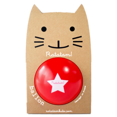 ratatam-grand-ballon-22cm-uni-rouge-carton-chat