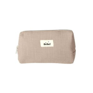 Mini Trousse Effet Lin Beige