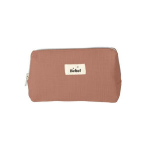 Mini Trousse Effet Lin Terracotta