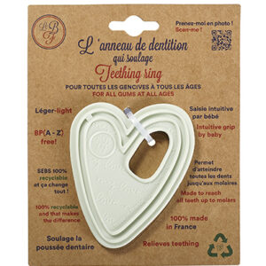 Anneau de Dentition Coeur Menthe
