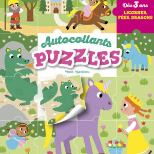 Cahier Autocollant Puzzles Licornes Fées
