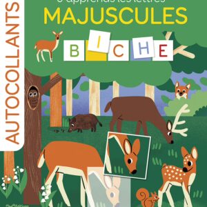 Cahier Autocollant j’apprends les Lettres Majuscules la Foret