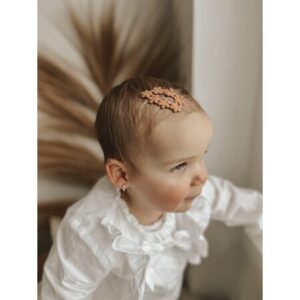 Barrette Fleurie Corail