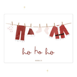 Carte « fil à linge du père Noël »