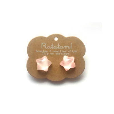 boucle-d-oreille-clip-etoiles-rose-ratatam-chez-oh-papillou