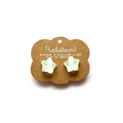 boucle-d-oreille-clip-etoiles-vert-ratatam-chez-oh-papillou